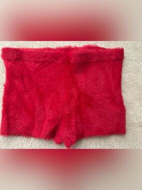 Victoria's Secret Red Faux Fur Shorts Size M NWT